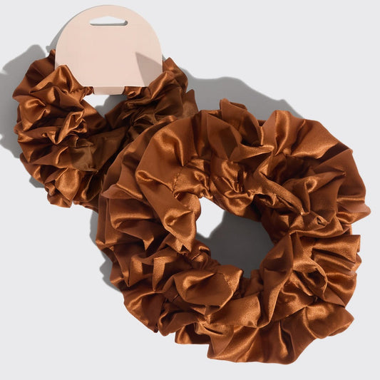 Camel Ruffle Scrunchie